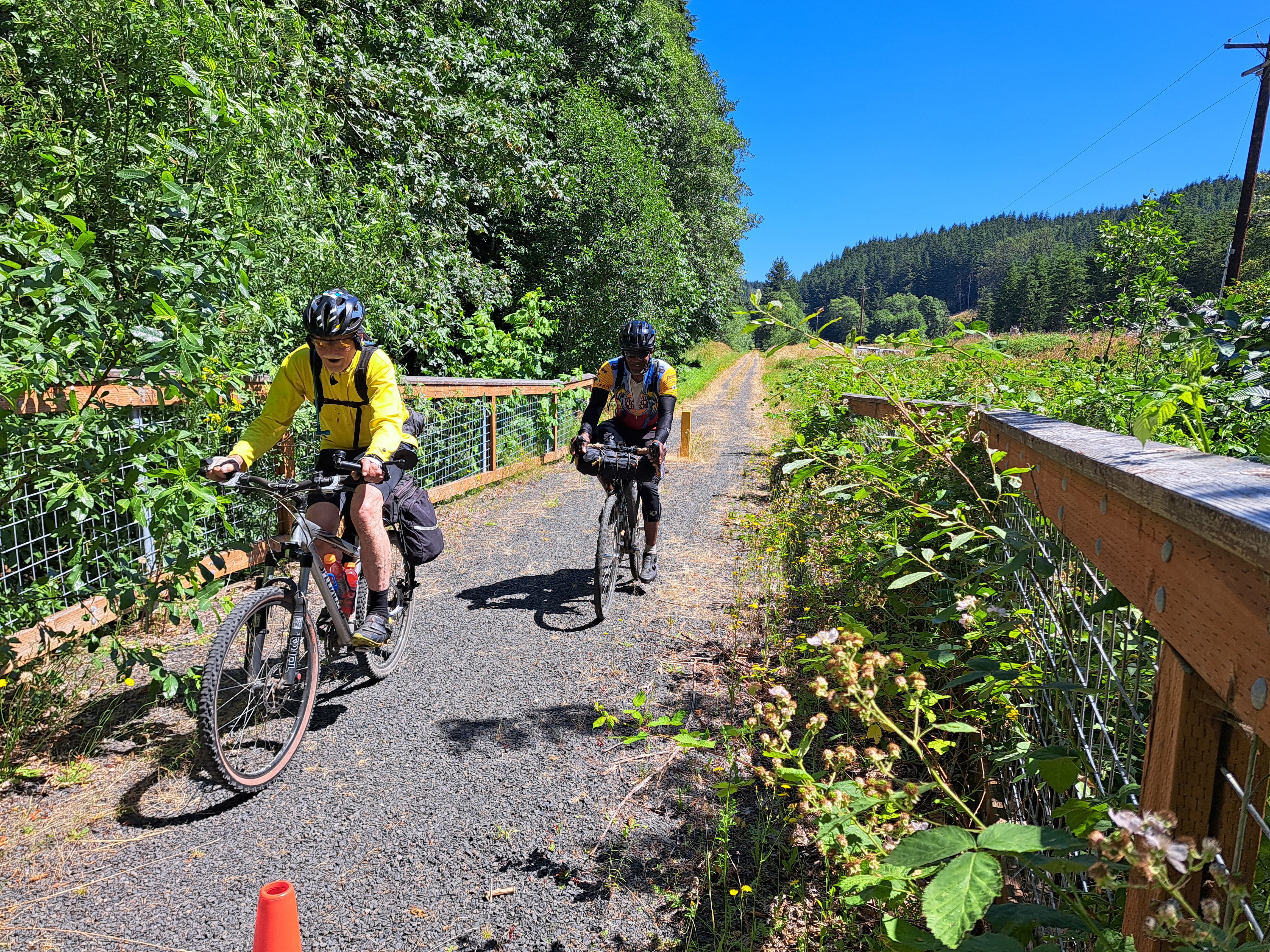 Cyclists on Cross State Trail