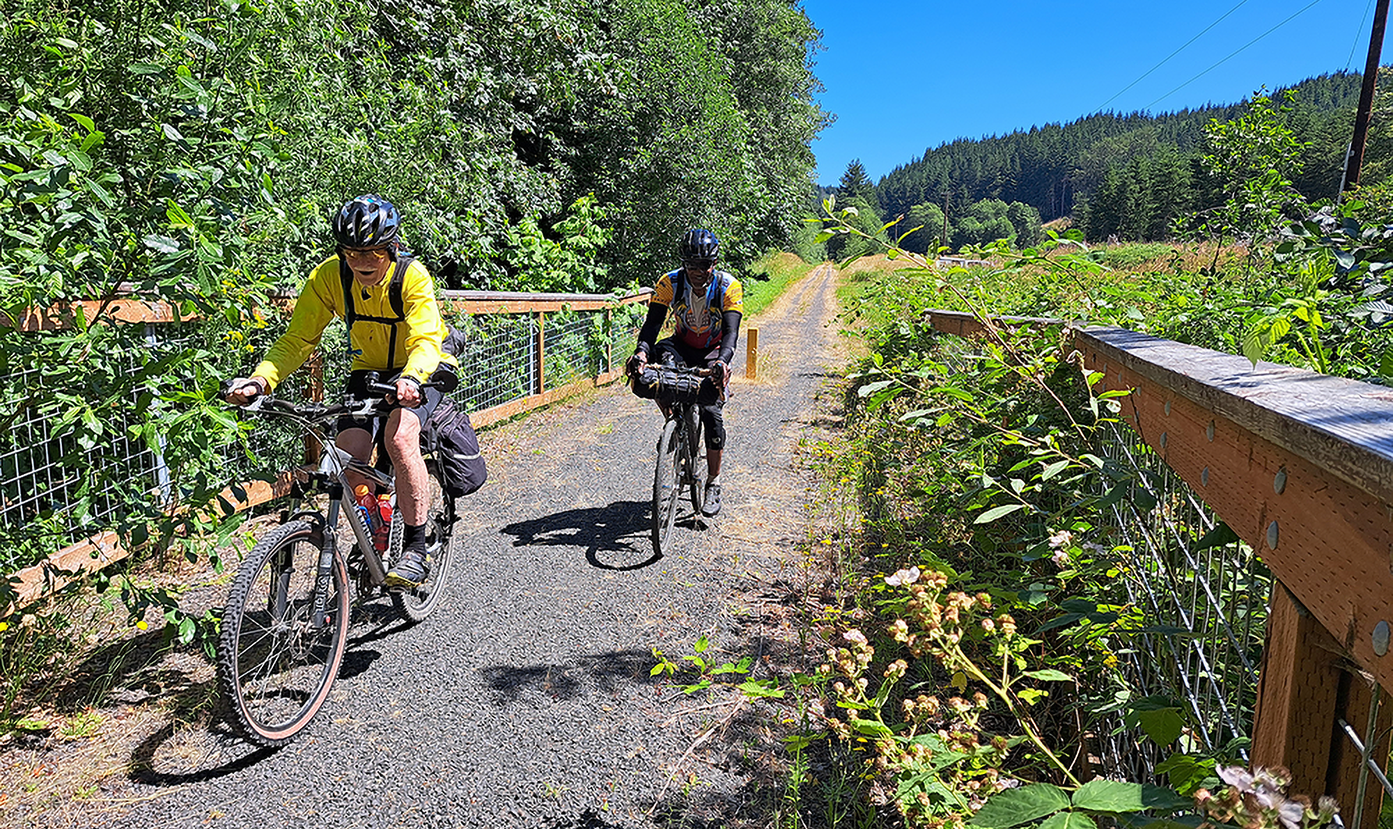 Cyclists on Cross State Trail